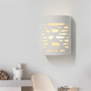 Applique murale blanche 5W G9 LED, couverture ajourée moderne pour chambre à coucher, couloir, escalier, porche, bureau, El