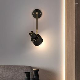 Lámpara de pared YUNYI Nordic Brass Indoor Home Light El Bedside Modern Cobre Decorativo Led