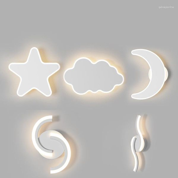 Lámpara de pared ZK50 Redacería para niños Protección de la estrella Nube de la luna Cloud completo Explicación del dormitorio Iluminación decorativa Tricolor