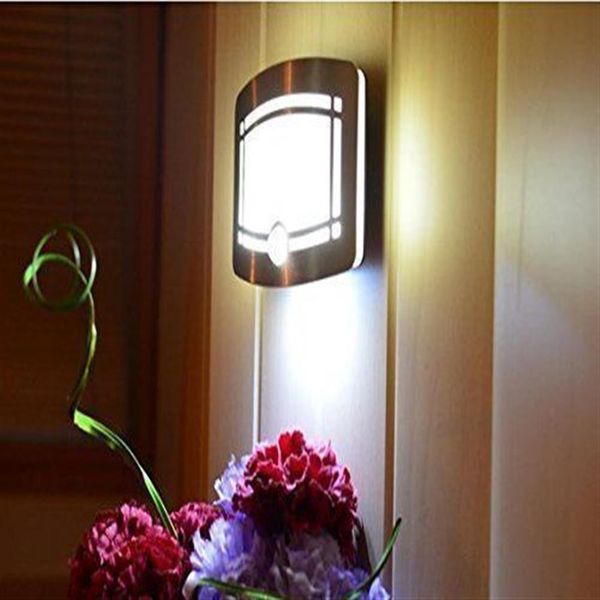 Lámparas de pared 12 LED Caja de aluminio Palo inalámbrico Sensor de movimiento Activado con batería Aplique Luces puntuales Pasillo Luz nocturna 290o