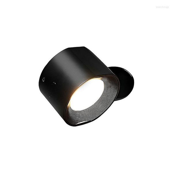 Lámparas de pared 2600-6000K Lámpara magnética 360 Rotación Interruptor táctil de luz Control remoto recargable USB regulable