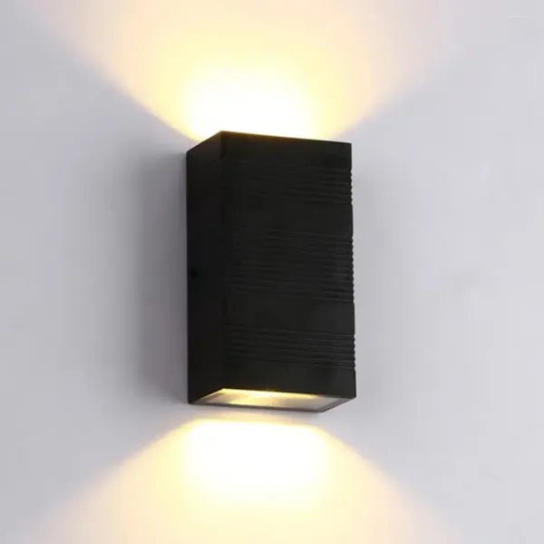 Lámparas de pared 2x3w rectángulo luz LED dormitorio porche el apliques lámpara impermeable para sala de estar decoración del hogar venta al por mayor