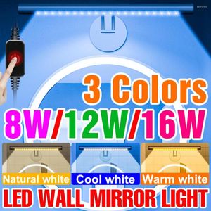 Lampes murales 3 couleurs miroir de maquillage miroirs LED avec lumières 5V lampe chambre vanité ampoule USB coiffeuse