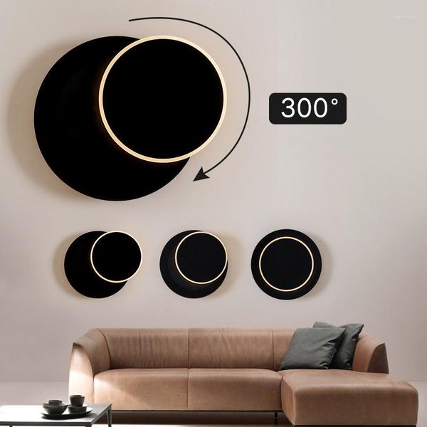 Lámparas de pared 300, lámpara giratoria Le, luces Led nórdicas para el hogar, mesita de noche, dormitorio, sala de estar, lámpara de pared, tocador, luz de tocador