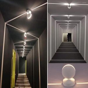 Lámparas de pared 360 grados giratorio LED Ventana Luz Luz Puerta de la casa El Corredor Bar Iluminación Marco Decoración Garaje Balcón personalizado Y9A7