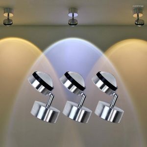 Lámparas de pared 3W Luz LED moderna AC85-265V para el hogar Baño Dormitorio Lámpara montada en superficie Punto Hogar / KTV / bar