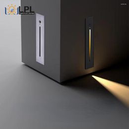 Lámparas de pared 3W Empotrado Led Luz de escalera AC110-240V Interior Exterior IP65 Luces de esquina Escaleras Paso Escalera Pasillo Escalera Lámpara