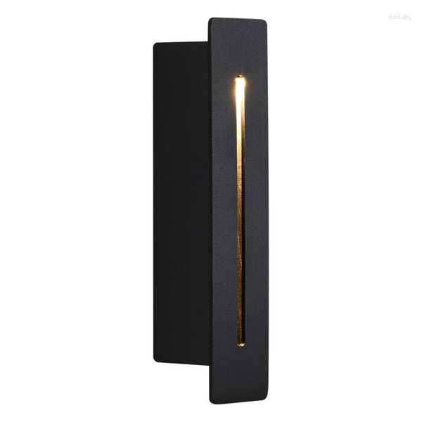 Lámparas de pared 3W Luz de escalera LED empotrada AC85-265V Interior IP20 Exterior IP65 Luces de esquina Escaleras Escalera Pasillo Escalera Lámpara