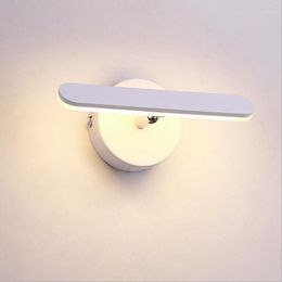 Appliques murales 4W LED applique luminaire SMD 5730 acrylique lampe de chevet réglable chambre allée coquille blanche