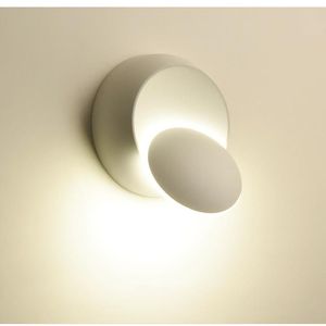 Lampade da parete 5W LED Creative Lights Rotazione a 360 gradi regolabile Dedside Light White Black Moon Modern Aisle Lampada rotonda