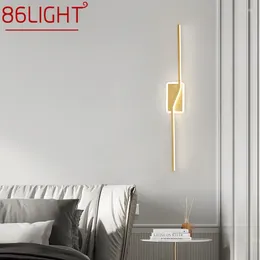 Wandlampen 86LIGHT Hedendaags Goud Messing Lamp LED 3 Kleuren Creatief Ontwerp Naast Licht Voor Bed Woonkamer Decor