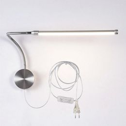 Wandlampen AC85-265V 6W Moderne LED LAMP Flexibele badkamer Mirror Licht Bed Bedide Leesstudie SCONces Luminaire met EU-plug
