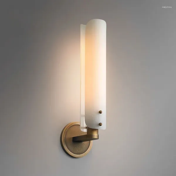 Lámparas de pared Iluminación de baño antiguo Apliques de linterna Mármol Glaseado Lámpara linda Decoración de la habitación Merdiven Plomería industrial