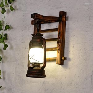 Wandlampen Antieke Hal Visserslamp LED Vintage Armatuur Voor Bar Cafe Winkel Badkamer Blaker Veranda Lichten Gangpad Loft Verlichting