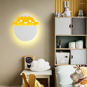 Lámparas de pared llegada Linda lámpara para niños LED forma de huevo de dinosaurio dormitorio de dibujos animados luz de noche para niña niño habitación de bebé