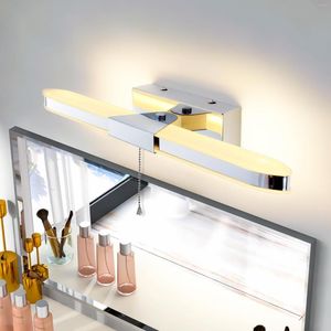 Lampes murales salle de bain lumière avec fermeture à glissière cordon 40CM image affichage lampe miroir éclairage appliques pour moderne 8W 3000K