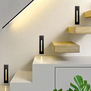 Appliques BEIAIDI Étanche 3W Encastré Led Étape Escalier Lumière Intégré Extérieur Coin Lumières Couloir Couloir Escalier Footlight