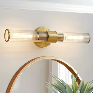 Wandlampen Biewalk LED Badkamer Schans Spiegellamp Glas Goud Kaptafel Thuis Moderne binnenverlichtingsarmaturen