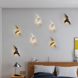 Wandlampen Vogel LED-lamp El Lobby Gastenkamer Woonkamer Slaapkamer Nachtkastje Interieur Decoratie Huisverlichting Creatief ontwerp