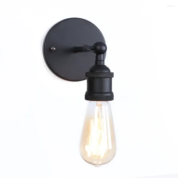 Lampes murales en fer noir rétro lumière LED chambre escalier miroir Loft décor industriel Vintage lampe Applique Edison Applique Murale