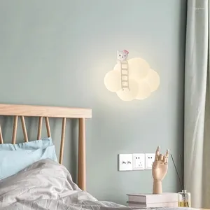 Lampes murales nuage de chambre pour enfants mignon astronaute chiot chaton décor de la crèche créative moderne bébé fille fille de chambre à coucher