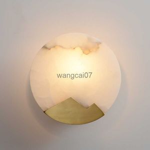 Wandlampen cirkelvormige marmeren hotel gangpad led muurlamp sconce woonkamer slaapkamer wandlampen indoor wanddecoratie e14 lamp Noordse lamp hkd230814