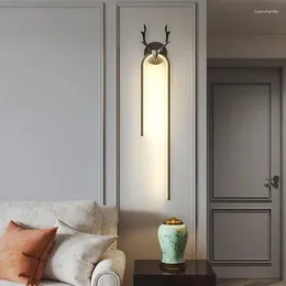 Lampes murales en cuivre applique lumière LED 3 couleurs élégant décor créatif pour la maison salon éclairage moderne intérieur lampe en laiton