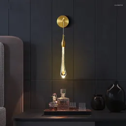 Lampes murales Creative Light Luxe Salon Lampe Moderne Chambre Chevet Simple Fond Décoratif Cuivre