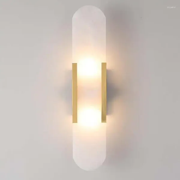 Lámparas de pared creative óvalo lámpara de oro led viviendo decoración de comedor estudio de dormitorio iluminación interior decoración del hogar ks97bt