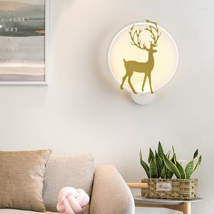 Wandlampen schattig dierlijk patroon licht bedachtlamp goud wit frame voor slaapkamer woonkamer eetkamer gangpad vaste woning hokte