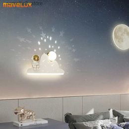 Wandlampen Niedlicher Mini-Astronauten-Stil Neue moderne LED-Wandleuchten Wohnzimmer Kinder Arbeitszimmer Baby Schlafzimmer Nachttisch Home Lampen Innenbeleuchtung Q231127