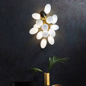 Lampes murales Design Grappe De Raisins Lumière Originalité Abat-Jour En Verre De Luxe G4 Led Luminaires Pour Salon Art Décor