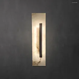 Wandlampen Ontwerp Moderne Marmeren Lamp Voor Woonkamer Zwarte Applique Murale Slaapkamer Decoratie Led Licht