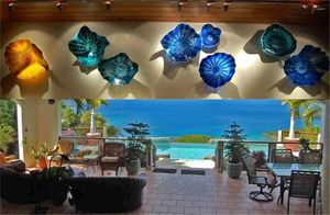 Apliques El Lobby Diseño Platos Flor Grandes Scones Vidrio Soplado Luz