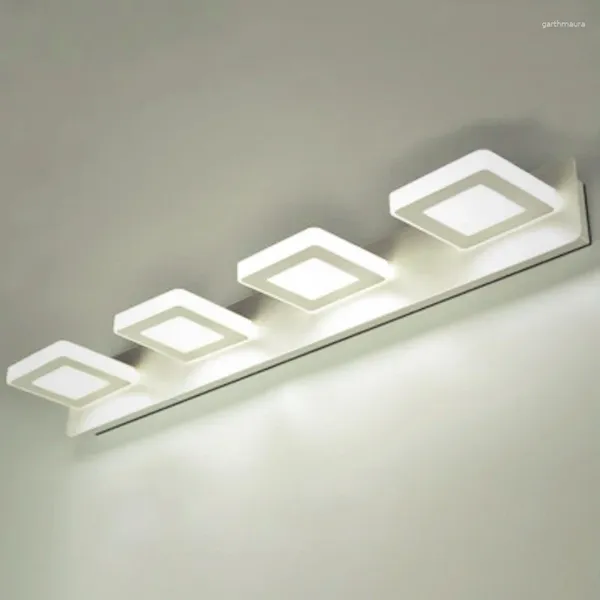 Lámparas de pared Ahorro de energía-Scononce moderno nórdico Cocina Baño Espejo Luces LED para decoración del hogar Accesorio de luz acrílica de hierro blanco