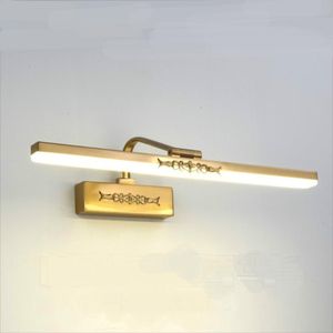 Wandlampen Europese klassiek gesneden aluminium acryl LED Mirror Lamp voor badkamerkast toilet make -up 38/53/72cm 1603