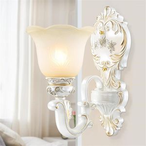 Appliques européennes blanc Rose chambre chevet étude de luxe allée fond appliques lumières salle de bain décoré éclairage