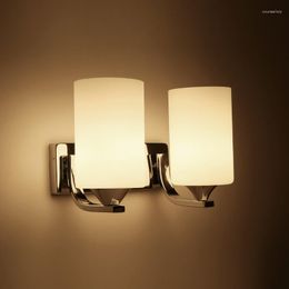 Lámparas de pared Luz de cristal de moda Moderna E27 Lámpara de espejo Led Pasillo Dormitorio Sala de estar Iluminación de noche Lampada Sconce