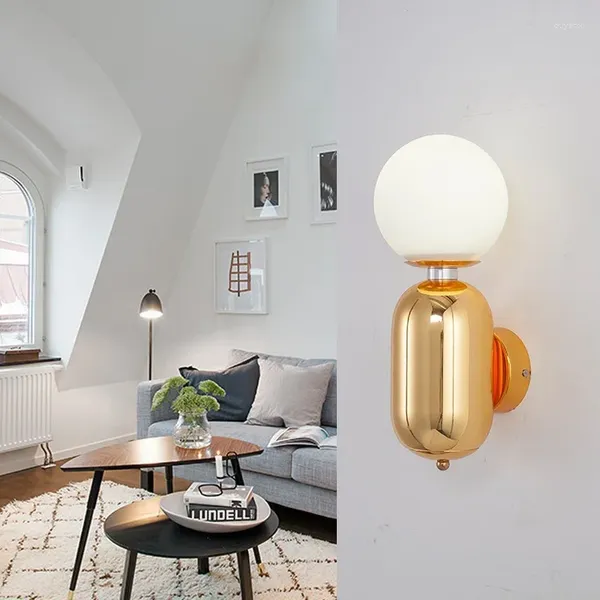 Lámparas de pared lámpara de vidrio vintage decoración moderna juegos de comedor dormitorio