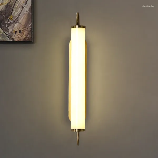 Lámparas de pared Lámpara de noche de vidrio para exteriores, baño, dormitorio, estética de lujo, Vintage, elegante, pasillo, diseño de luz moderno, decoración