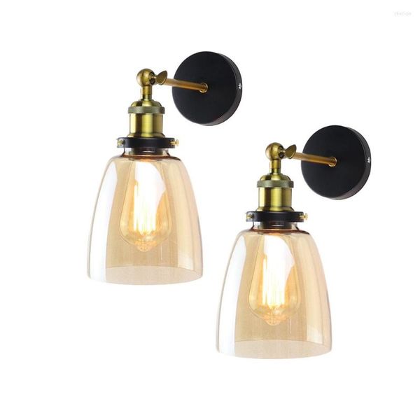 Lámparas de pared GZMJ LED Coffee Bar Loft Vintage Lámpara para colgar Luz Cuerda de vidrio Industrial Ahumado Gris Colgante Lustre Cocina Jardín