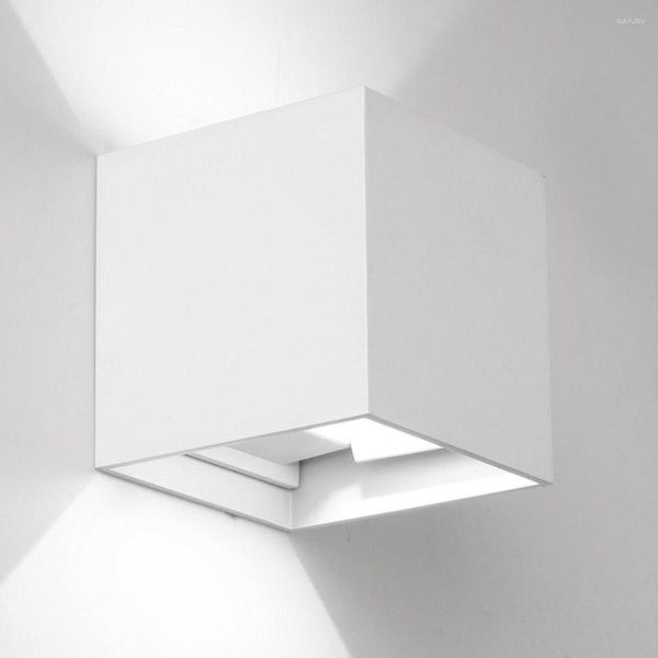 Lampes murales Haute Qualité COB Puce LED Détachable Extérieur / Intérieur 7W Étanche En Aluminium Cube Cour Couloir Moderne Lampe Lumière