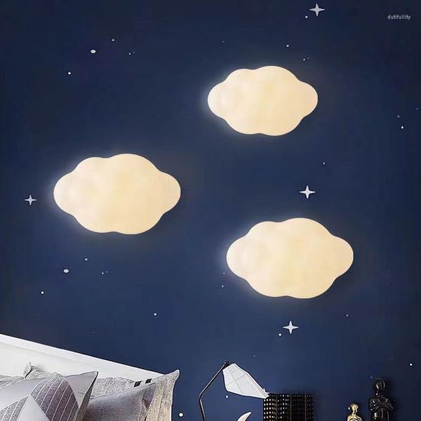 Lámparas de pared Homhi Cotton Cloud Lamp Led Habitación de los niños Decoración del hogar 3 Color Light White Cute Cartoon HWL-216