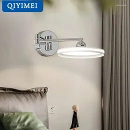 Lampes murales LED intérieure pour fond télévisé décor de la maison chambre couche salon de lit de chevet blanc rockable bras léger applique