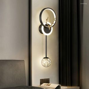 Lámparas de pared para interiores, lámpara LED para restaurante, para sala de estar, luz Interior de noche nórdica, iluminación para decoración de dormitorio