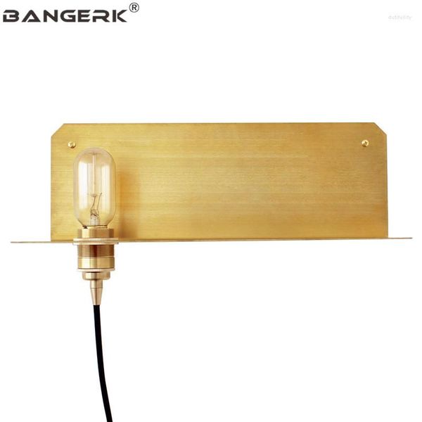 Lámparas de pared Industrial Loft latón Sconce iluminación Vintage Edison luz LED con interruptor de enchufe lámpara de noche accesorios de decoración del hogar