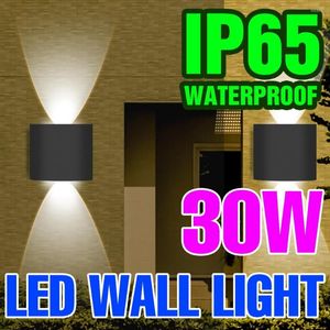 Lampes murales IP65 étanche moderne lumière Led 30W salon maison AC85-265V Luminaire décor lumières éclairage extérieur lampe de jardin