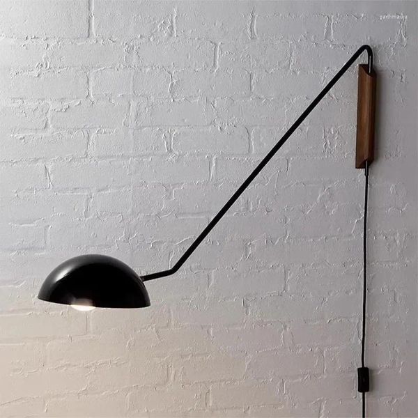 Lámparas de pared de diseño italiano, luz nórdica de brazo largo para vestíbulo, dormitorio, cocina, decoración del hogar, aplique, accesorio de iluminación moderno