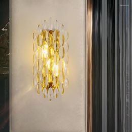 Muurlampen jmzm moderne kristal gouden lamp