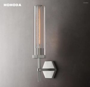 Wandlampen Lambeth Zhexagonale SCONCE Moderne Led Clear Glass Luster Slaapkamer Woonkamer badkamer boerderij binnenverlichting armatuur